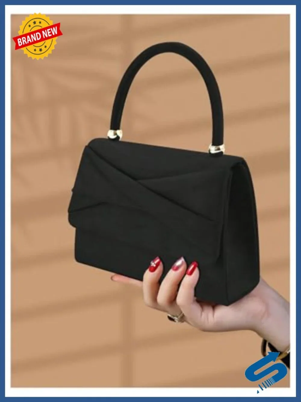 Velvet Clutch Purse Top Handle Crossbody Evening Bag Mini Handbag